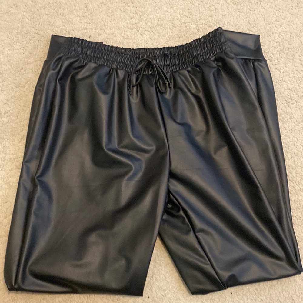 Black leather pants